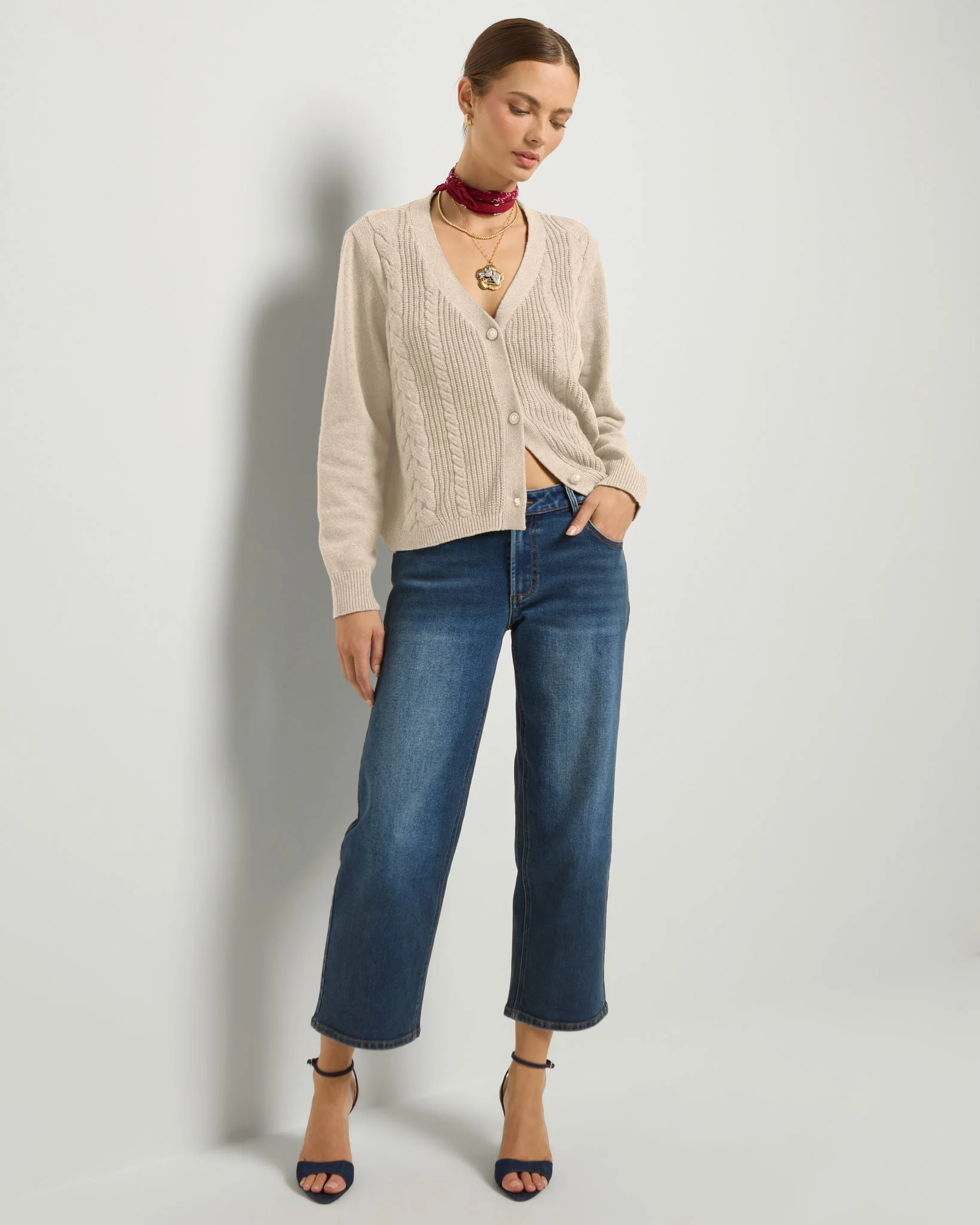 Amethyst Cable Cardigan - Image 10