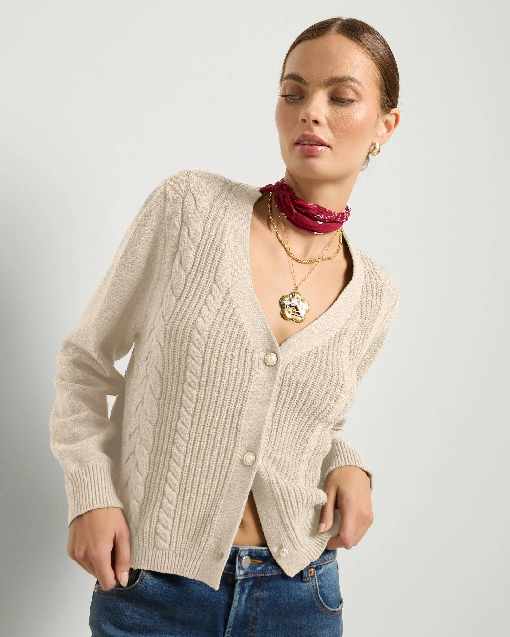 Amethyst Cable Cardigan - Image 11