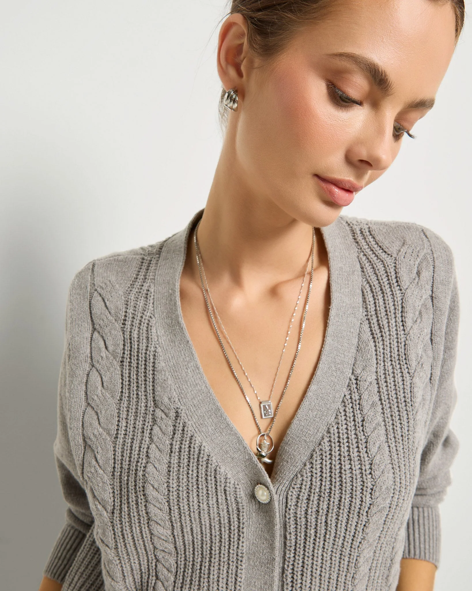 Amethyst Cable Cardigan - Image 6