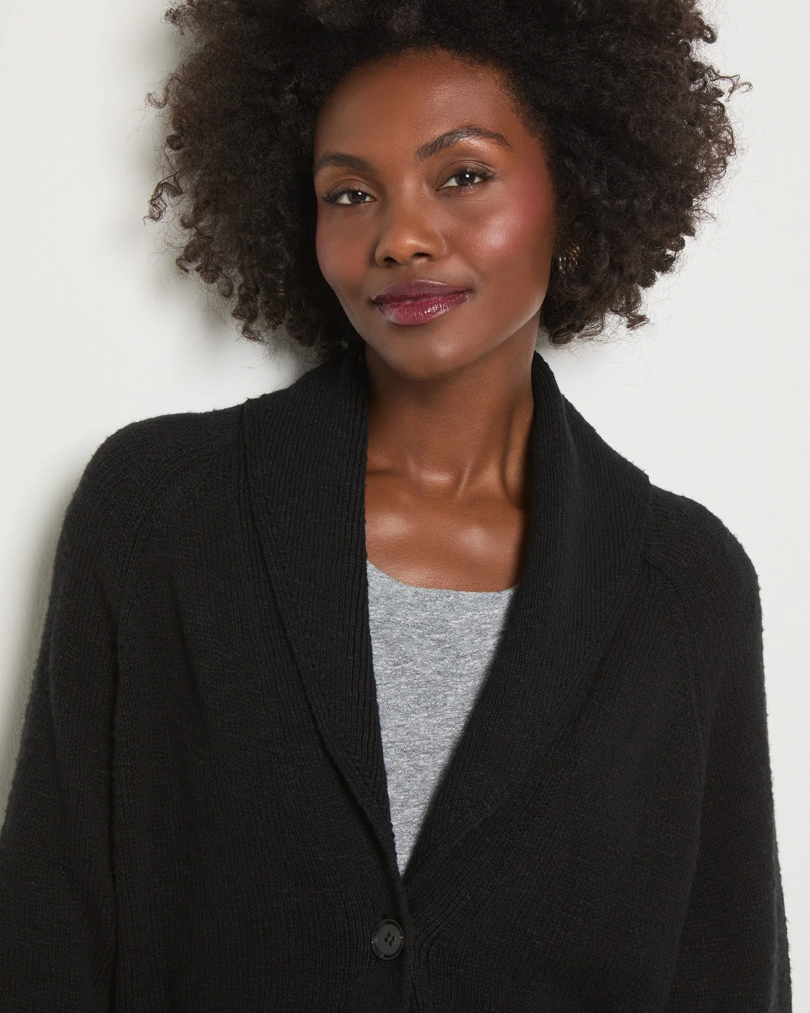 Aura Shawl Collar Cardigan - Image 4