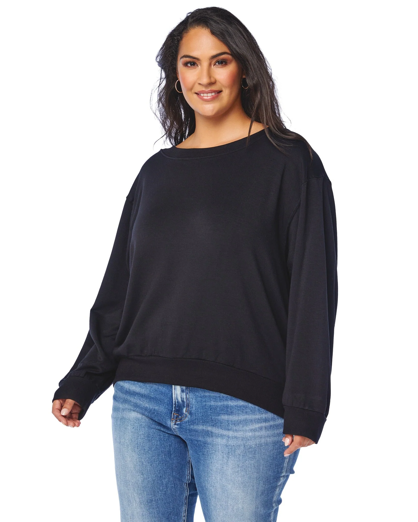Plus Size Brooksville One Shoulder Sweatshirt - Image 5