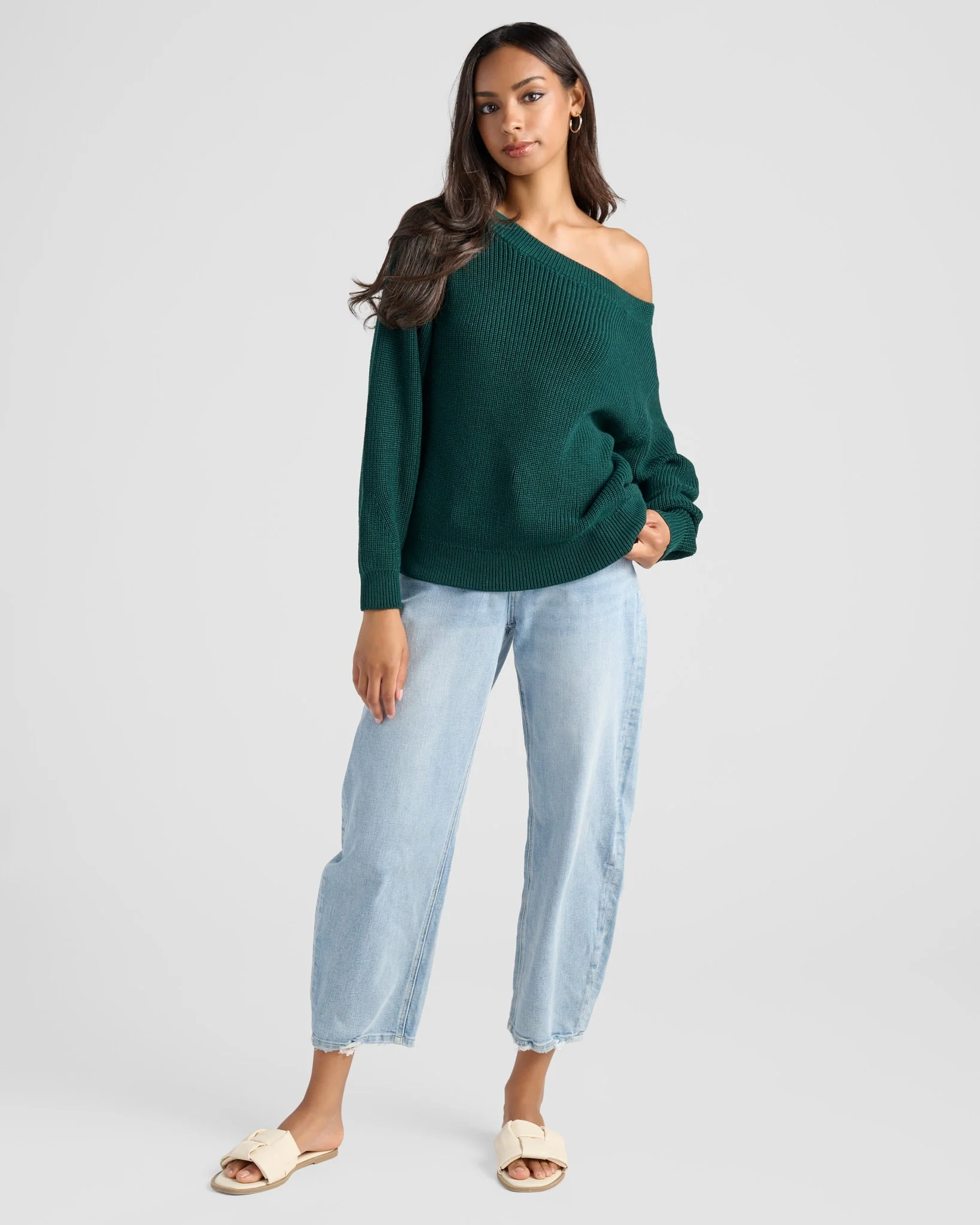 Coastal One Shoulder Sweater - Image 13
