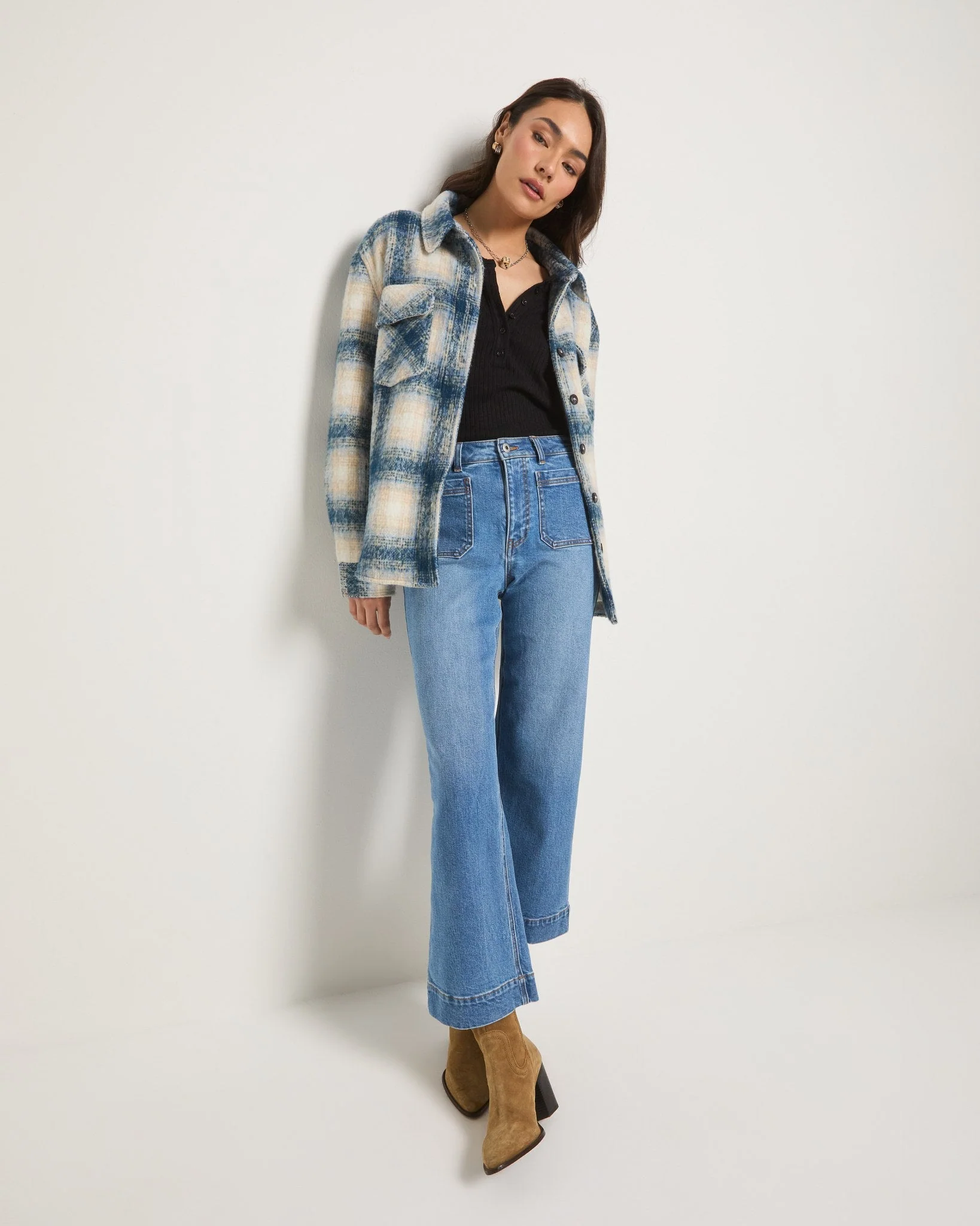 Cozy Plaid Shacket - Image 10