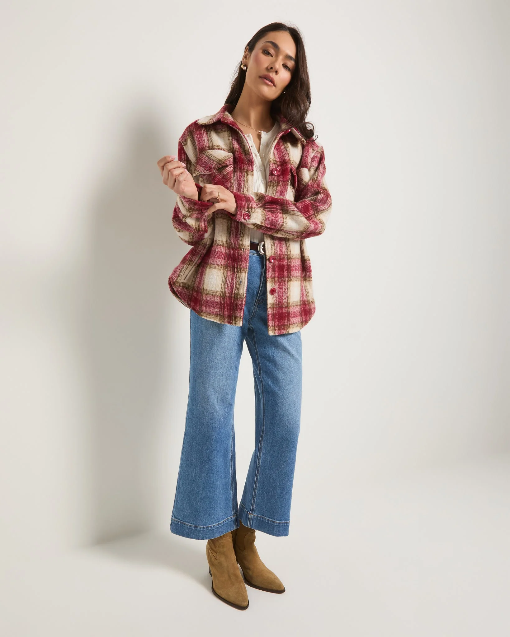 Cozy Plaid Shacket - Image 4