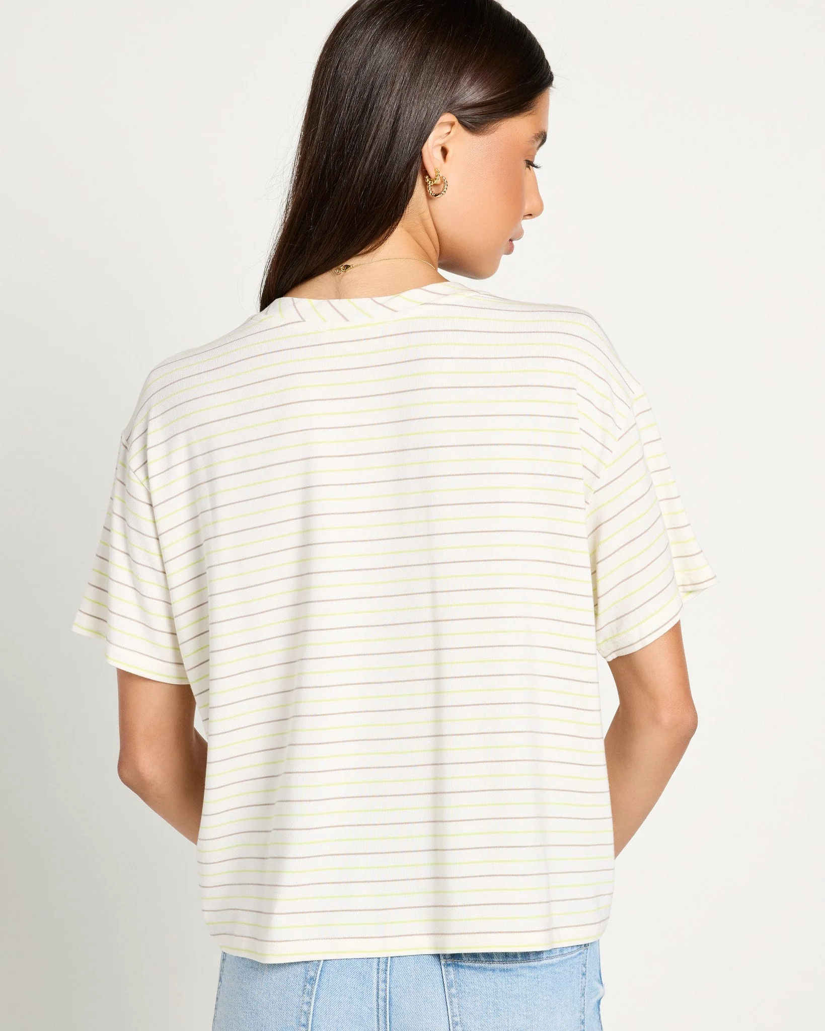 Newport Striped Cropped Tee - Image 2