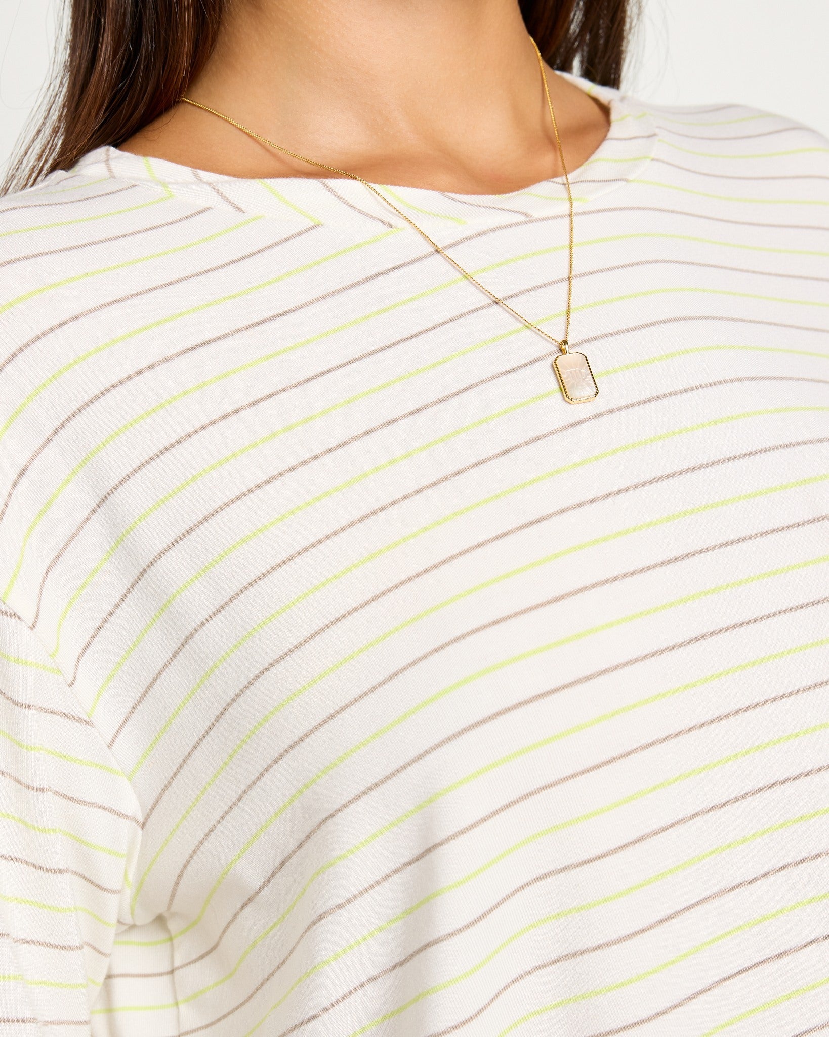 Newport Striped Cropped Tee - Image 3