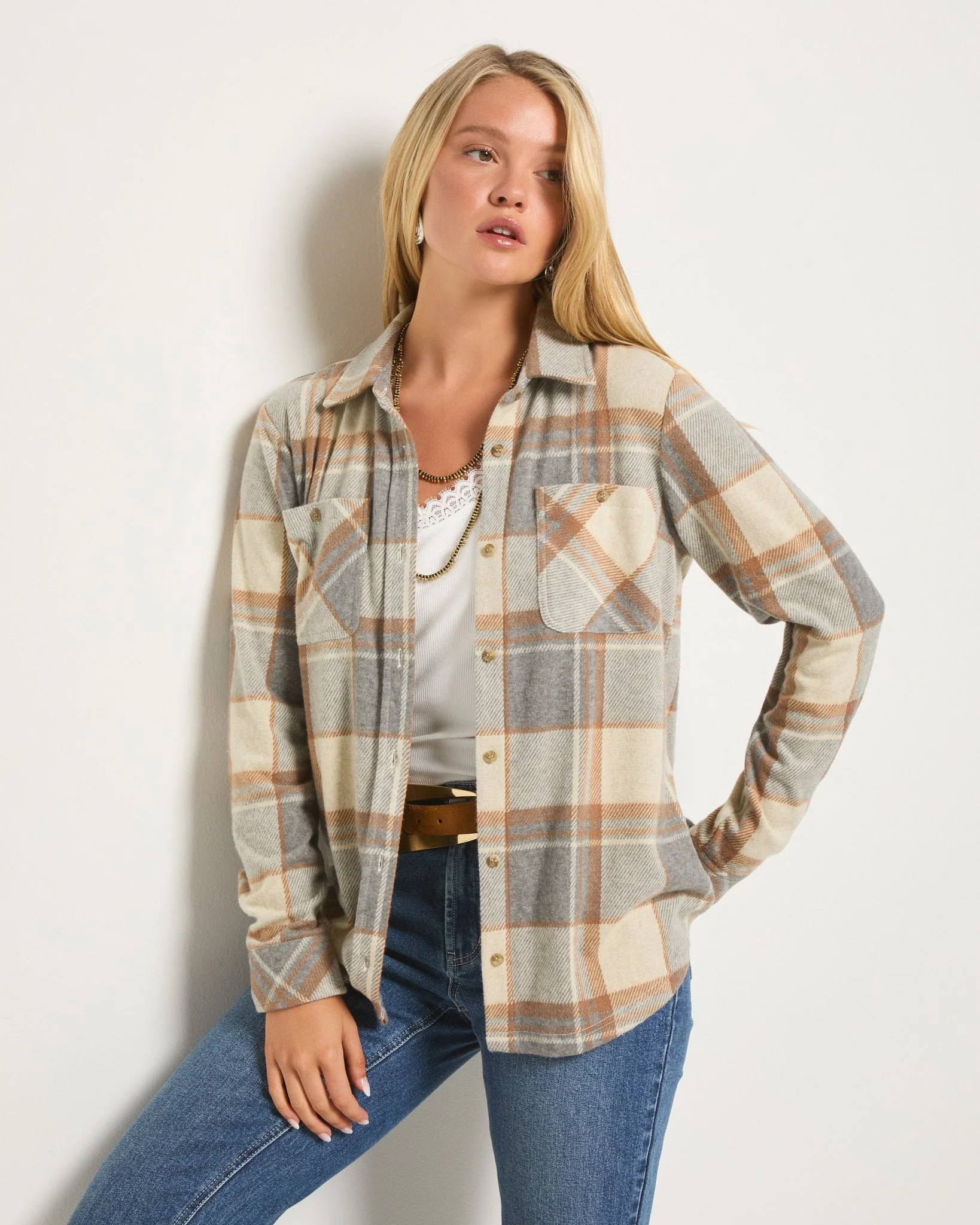 Sunset Plaid Knit Top - Image 11