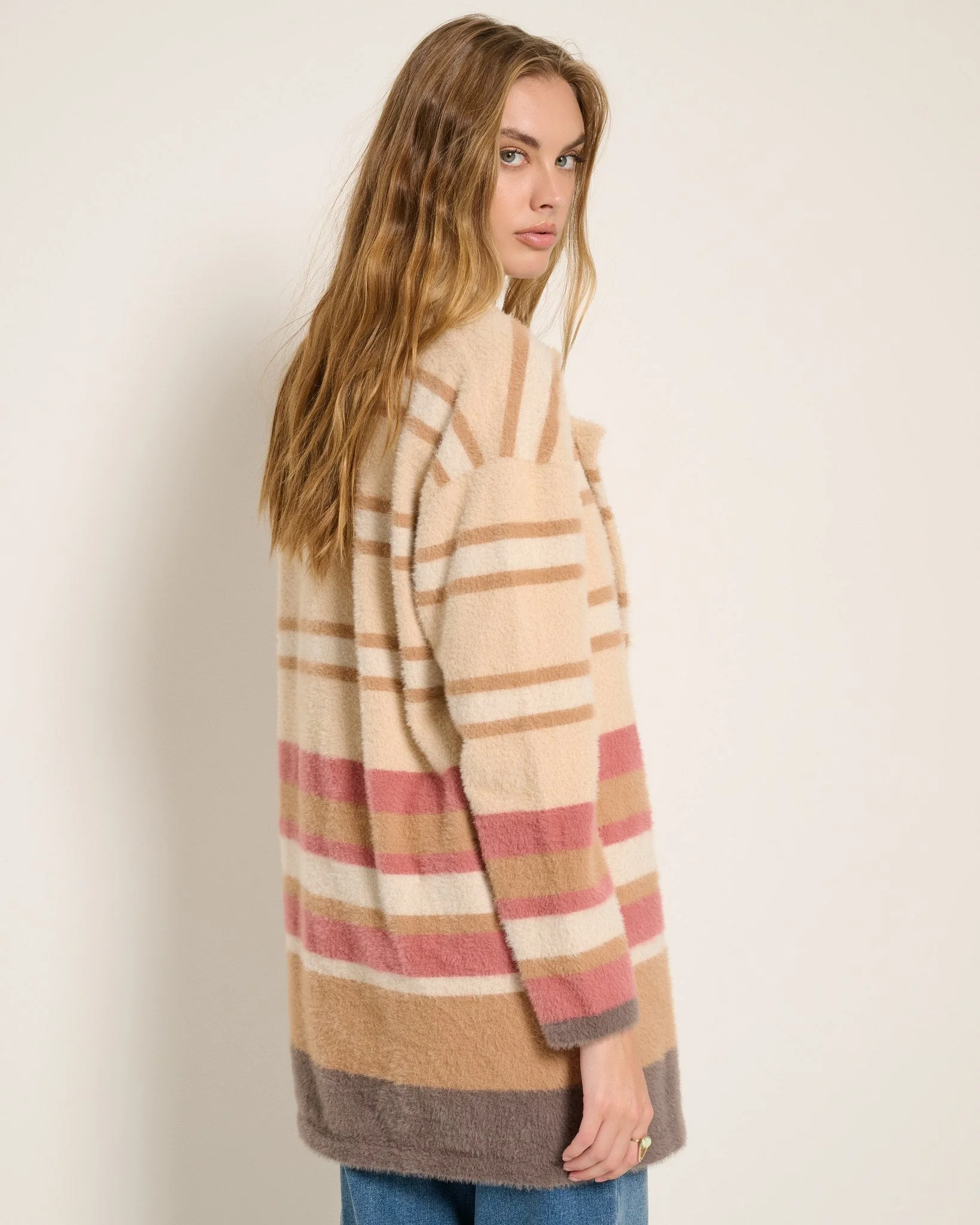 Unwind Striped Coatigan - Image 3