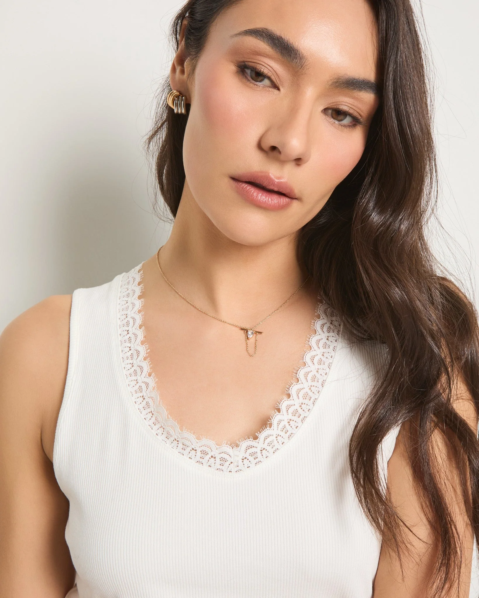 Whitecap Lace Trim Tank - Image 3