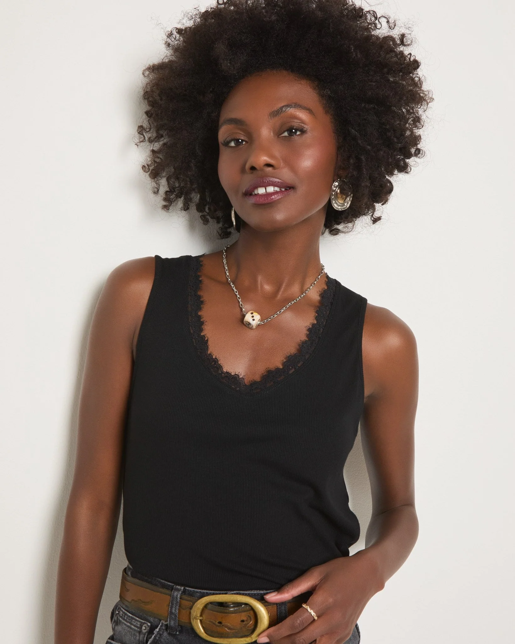 Whitecap Lace Trim Tank - Image 6